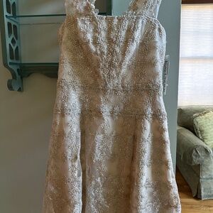 Kay Unger Gold Sequin mini dress